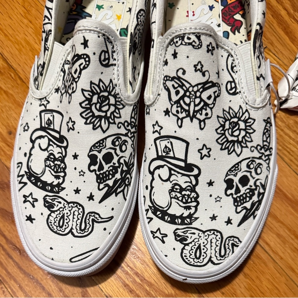 VANS U-Color Tattoo Print Rare Edition Slip On (Women 7.5/Men 6) - Picture 9 of 10